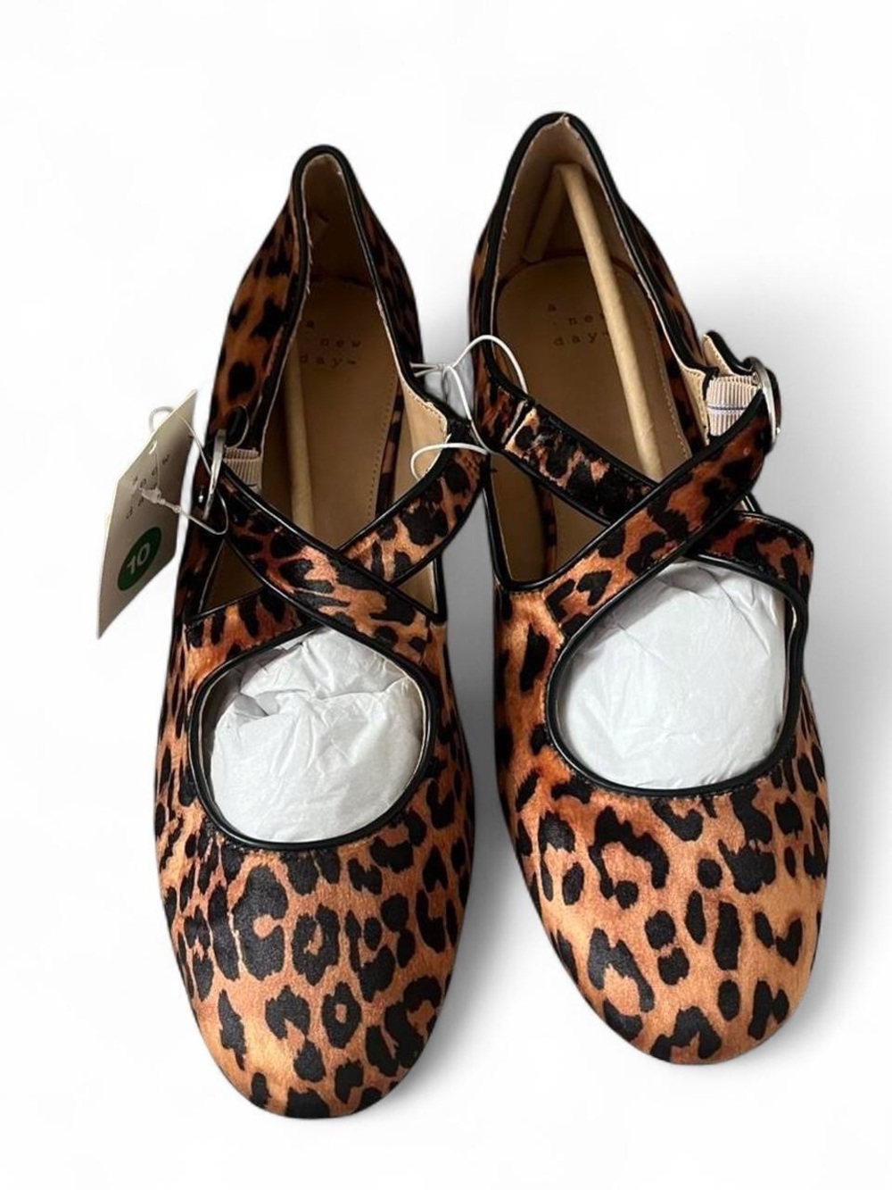 Leopard Print Mary Jane Flats - Women